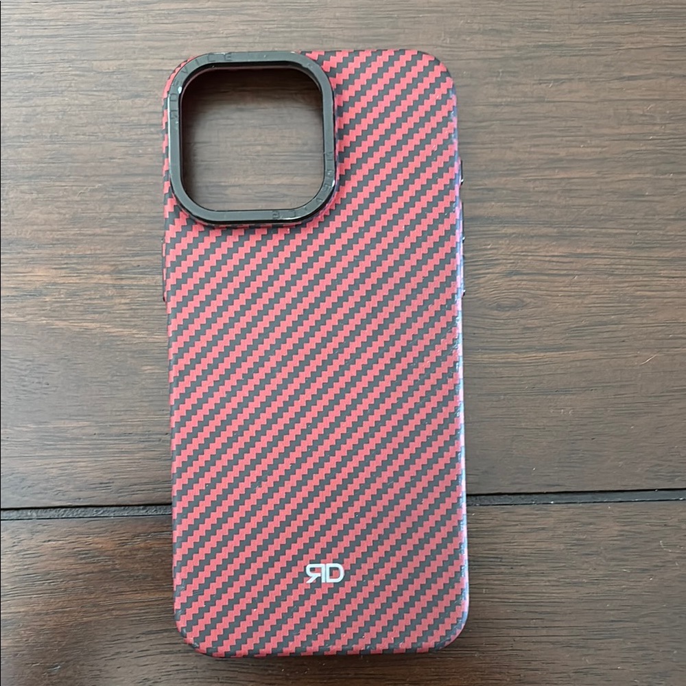 Red and Black Carbon Fiber Phone Case